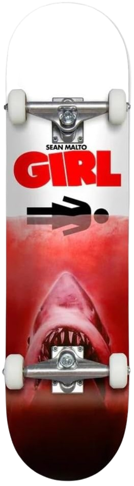Girl Skateboard Shark Attack